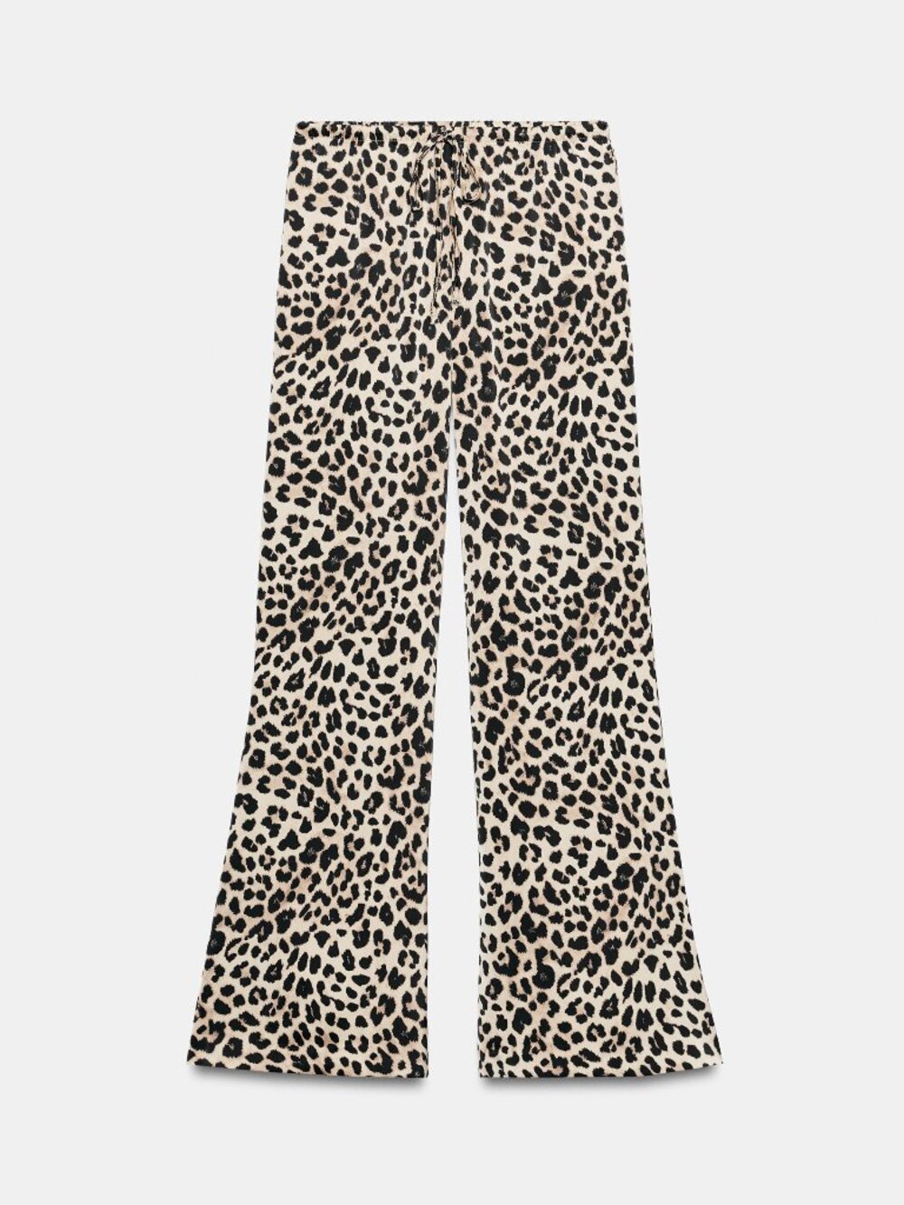 NWT - Zara Animal Print Drawstring Satin Pants - Size M